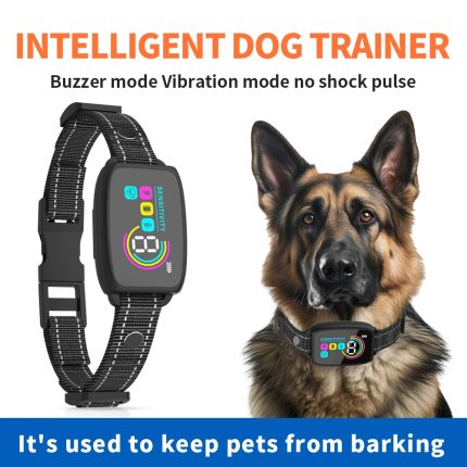 Rechargeable Smart Automatic Anti Barking Dog Collar  With Digital Display